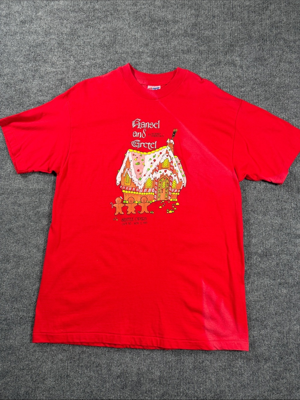 Vintage Hanes Hansel & Gretel Gingerbread 90's Large T-Shirt